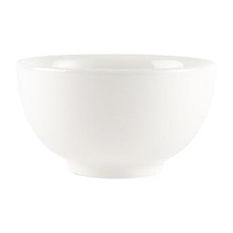 U717 Churchill Plain Whiteware Large Footed Bowls 145mm