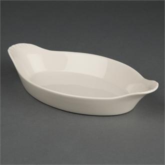 U837 Olympia Ivory Oval Eared Dishes 205x 115mm