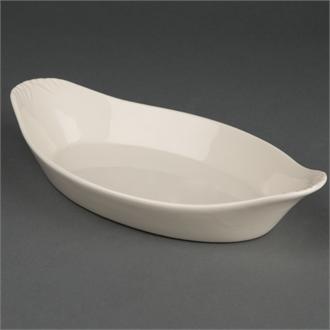 U839 Olympia Ivory Oval Eared Dishes 260x 140mm