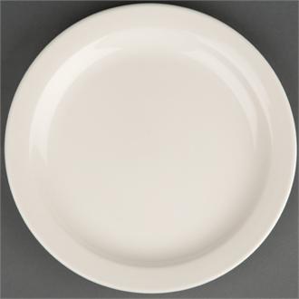 U842 Olympia Ivory Narrow Rimmed Plates 200mm