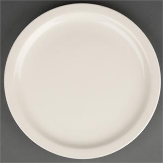 U844 Olympia Ivory Narrow Rimmed Plates 250mm