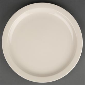 U845 Olympia Ivory Narrow Rimmed Plates 280mm