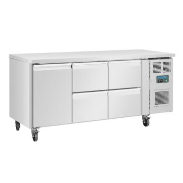 Polar UA020 U-Series Single Door and 4 Drawer Counter Fridge