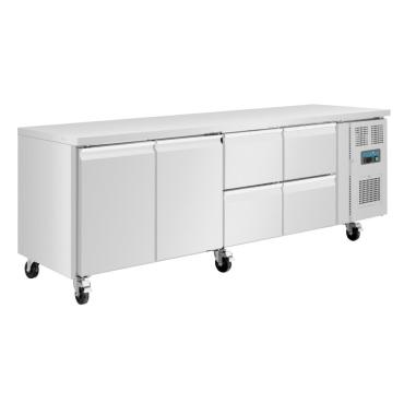 Polar UA021 U-Series Double Door and 4 Drawer Counter Fridge