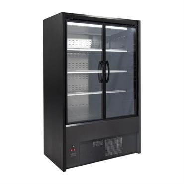 Zoin UA055 Cervinho Multideck Display Black with Hinged Doors