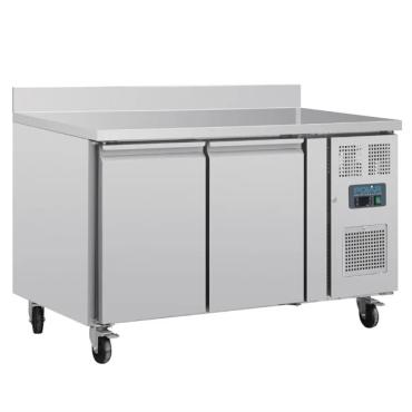 Polar UA064 U-Series Double Door Counter Fridge with Upstand 282Ltr