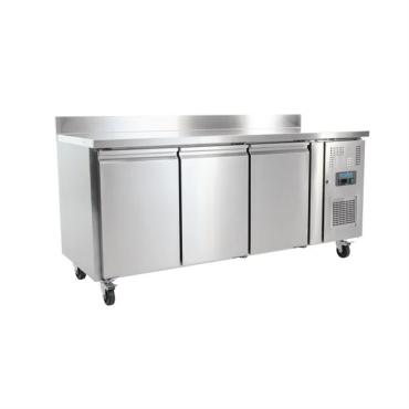 Polar UA065 U-Series Triple Door Counter Fridge with Upstand 417Ltr