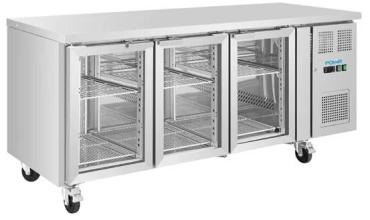 Polar UA069 U-Series 3 Door Counter with Glass Doors