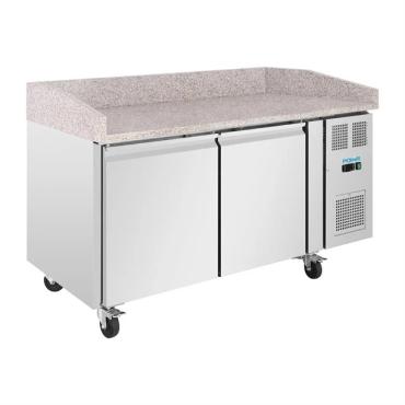 Polar UA081 U-Series Double Door Pizza Counter with Granite Top 428Ltr