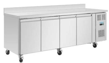 Polar UA095 U-Series Four Door Counter Fridge with Upstand 553 Litres