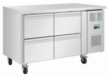 Polar UA100 U-Series Four Drawer Gastronorm Counter Fridge, 105 Litres