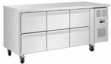 Polar UA101 U-Series Six Drawer Gastronorm Counter Fridge