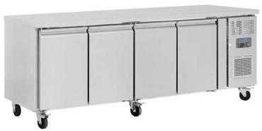 Polar UA107 U-Series Slimline Four Door Counter Fridge, 449 Litres