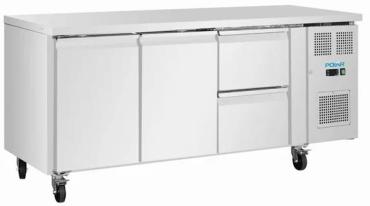 Polar UA109 U-Series 2 Door & 2 Drawer Counter Fridge 242Ltr