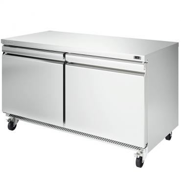 Infrico UC60R Commerical 2 Door Refrigerated Prep Counter With Castors - 480ltr