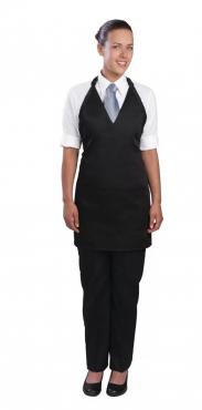 Chef Works A709 Unisex Tuxedo Apron - Black