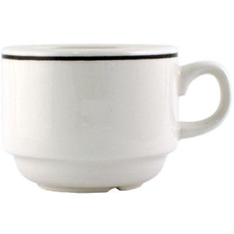 V0895 Steelite Empire Black Line Stacking Slimline Cups 200ml