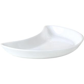 V6835 Steelite Monaco White Crescent Salad Plates 202mm