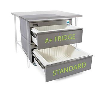 Adande VAR2 Combo Double Drawer Unit - Standard & Fridge Only Drawer - Rear Engine 