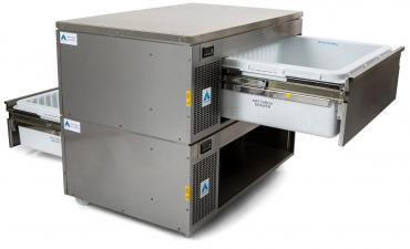 Adande VCM2 Passthrough Double Prep Counter Drawer Unit - Side Engine