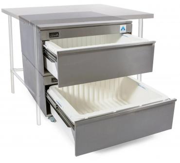 Adande VCR2 Standard Depth Double Undercounter Drawer Unit - Rear Engine 