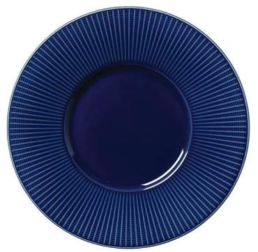 Steelite VV1802 Willow Azure Gourmet Plates Medium Well Blue 285mm (6 Pack)