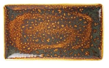 Steelite VV1843 Vesuvius Rectangle Three Amber 330 x 190mm (12 Pack)