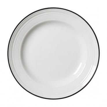 Steelite Bead Black Band Plates 165mm (Pack of 12) - VV2676