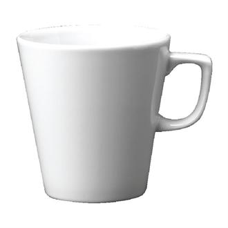 W002 Churchill Plain Whiteware Cafe Latte Mugs 340ml