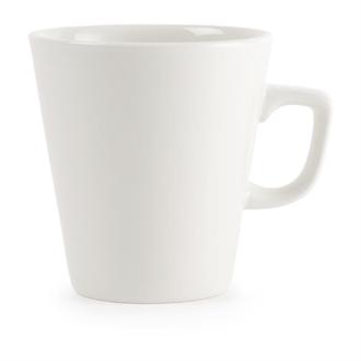 W003 Churchill Plain Whiteware Cafe Latte Mugs 440ml