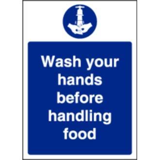Wash hands Before Handling Food Sign - W110
