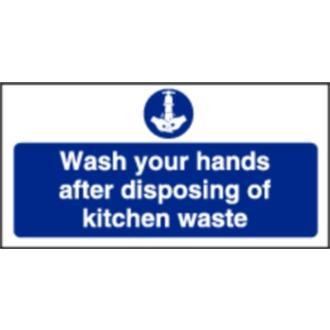 Vogue W191 Wash Hands Kitchen Waste Sign