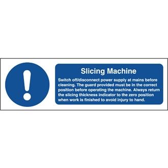 W297 Slicing Machine Safety Sign