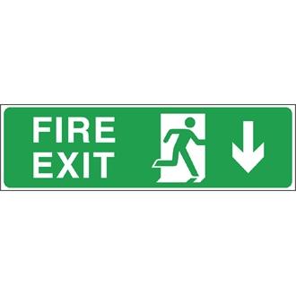 Vogue W300 Fire Exit Arrow Down Sign