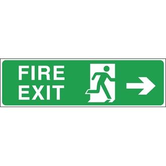 Vogue W302 Fire Exit Arrow Right Sign
