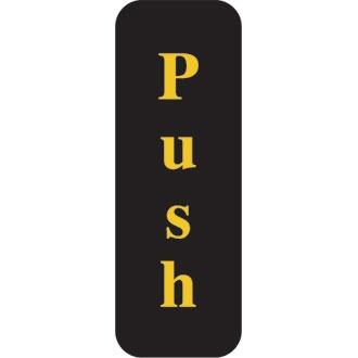 W337 Push Sign - Vertical Text