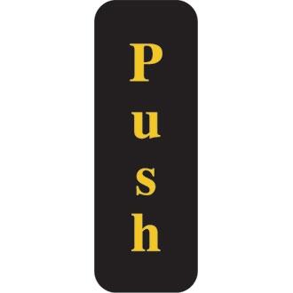 W337 Push Sign - Vertical Text