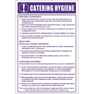 W361 Catering Hygiene Guidelines Sign