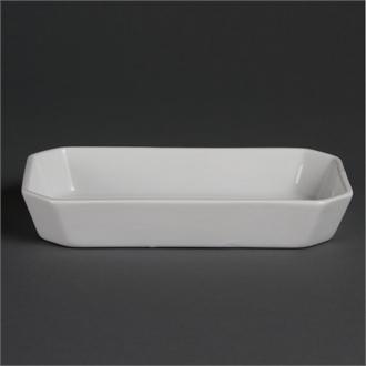 W438 Olympia Whiteware Oblong Hors d'Oeuvre Dishes 235x 122mm