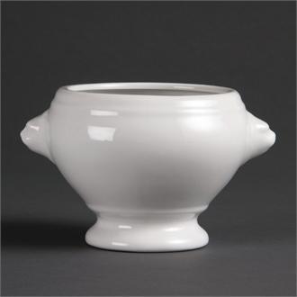 W442 Olympia Whiteware Lion Head Soup Bowls 475ml