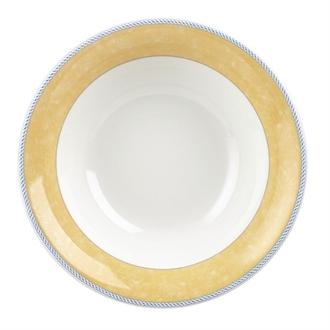 W798 Churchill New Horizons Marble Border Salad Bowls Yellow 252mm