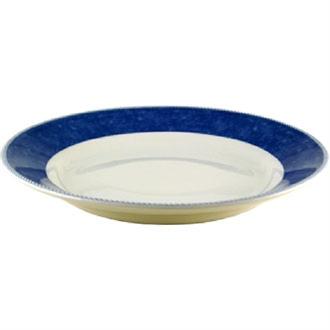 W877 Churchill New Horizons Marble Border Mediterranean Dishes Blue 252mm