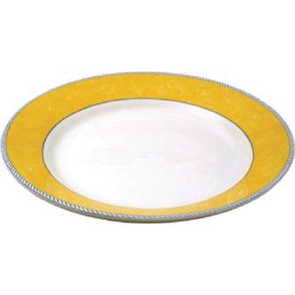 W899 Churchill New Horizons Marble Border Mediterranean Dishes Yellow 280mm