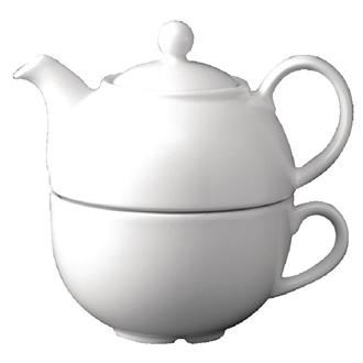 W905 Churchill Plain Whiteware Teapots 370ml