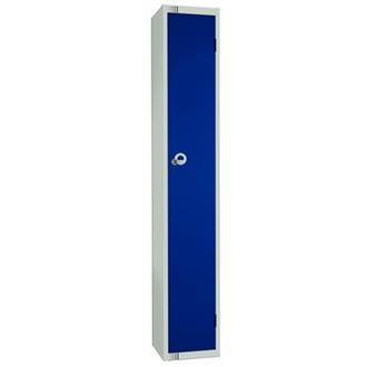 W944PS Elite Single Door Locker Blue Padlock Sloping Top 300mm