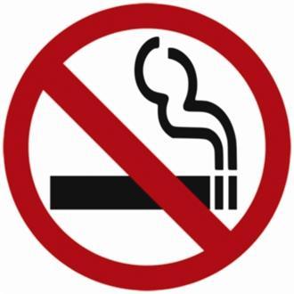 No Smoking Symbol Window Sign - Y937