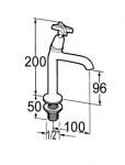 Mechline CaterTap 1/2-2158HNPR Cross Head Sink Taps (Pair)