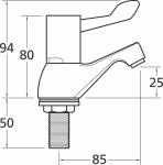 Mechline Catertap WRCT-500BL3  Inch Basin Taps (Pair)