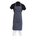 A532 Whites Unisex Bib Apron Red and White Stripe. 