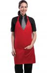 Chef Works A975 Tuxedo Bib Apron Red